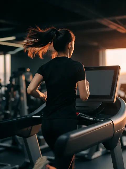 Mujer corriendo en una cinta